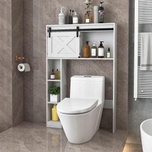 meuble WC COSTWAY à porte coulissante