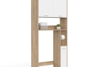 Notre test sur le meuble étagère dessus WC IDMarket WALLIS bois façon hêtre et blanc