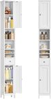 Notre test sur le meuble wc VASAGLE colonne étroite 180 cm